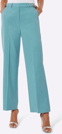 Cr&eacute;ation L B&uuml;gelfaltenhose CREATION L, Damen, Gr. 36, Normalgr&ouml;ssen, ozean, 63% Lyocell, 37% Polyester, unifarben, Hosen B&uuml;gelfaltenhose