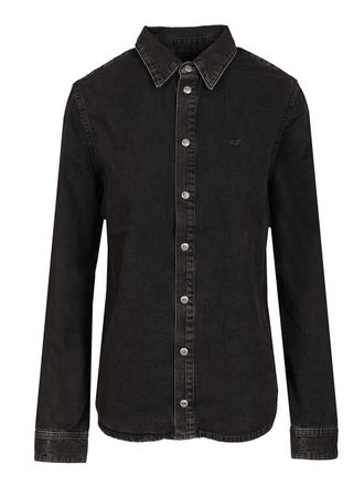 Diesel Denim Shirt Shirts Nero-Donna