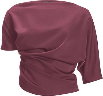 Swing Swing, Dames, Blouses & Shirts, Rood, Maat: S Satijn