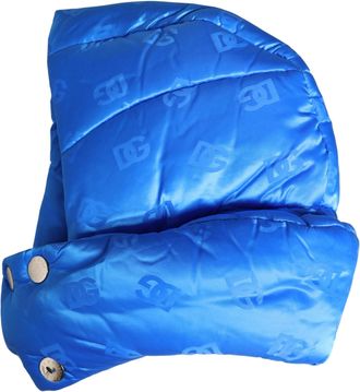 Dolce & Gabbana Men Blue Logo Print Whole Head Wrap Capello Hat Polyester