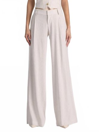 Alice & Olivia Eric Pant In Ivory