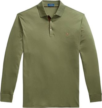 Polo Ralph Lauren Tops, Heren, Groen, 6Xl, Katoen, Groen poloshirt met lange mouwen
