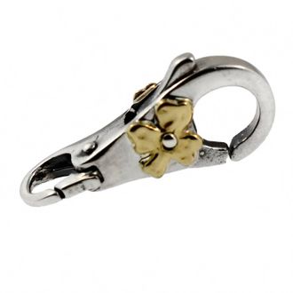 Trollbeads Womens Golden Flower Lock Clasp In Gold/ Silver