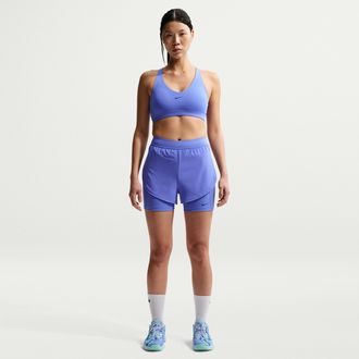 Nike Womens Universa 2-in-1 5 Shorts in Blue | HJ2261-570