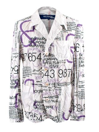 Comme Des Gar&ccedil;ons Homme Plus Printed Long Sleeve Shirt Size L