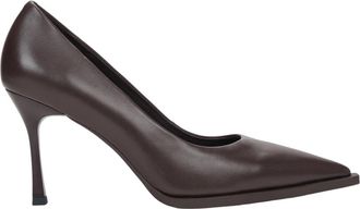 Estro & Luminara Pumps met puntige neus - Dames - Pumps - Bruin - 39 EU - Leer - Schoenen