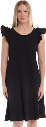 Wilt Ruffle Shoulder Tank Dress in Black at Nordstrom, Size X-Small