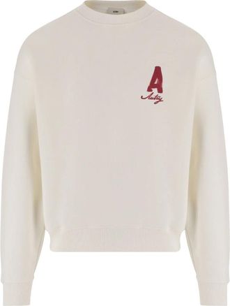 Autry Heritage Katoenen Sweatshirt Met Logo - Heren - Sweatshirts - Wit - XL - Katoen - Hoodies & sweatvesten