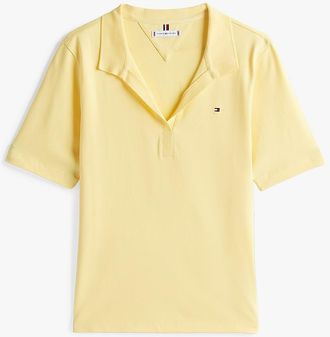 Tommy Hilfiger Womens Heritage 1985 Pique Polo - Yellow - XL