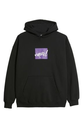 Rip Curl Rip Script Icon Graphic Hoodie in Black at Nordstrom, Size Xx-Large
