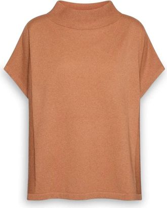 Elena Miro Pure Wool Cape - Dames - Coltruien - Roze - L - Wol - Truien & Vesten