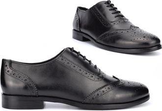 Generic Ladies Leather Shoes Womens Lace Up Fastening Shoes Size 3 Ladies Lace Up Shoe Size 8 Womens Brogues Comfort Shoe Brogues Brogue Real Leather Upper Co