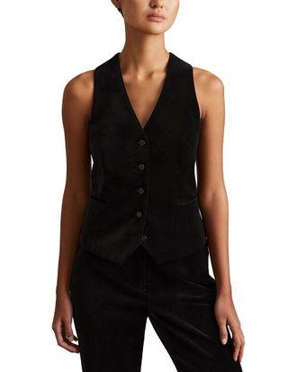 Reiss Parisa Velvet Waistcoat