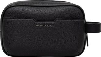 A|X Armani Exchange Neceser Rectangular con Asa Lateral y Cierre de Cremallera - Bags - Hombre - Negro - ONE SIZE