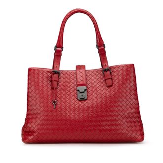 Bottega Veneta Roma Tote Leer Geweven
