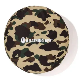 A Bathing Ape 1st Camo Circle Fluffy Beads Cushion Yellow 1J30-192-013-YEL