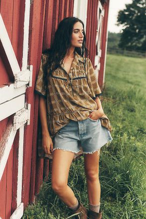 A Gold E Parker Denim Long Shorts