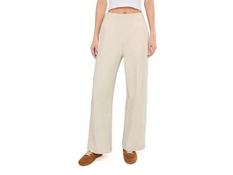 Pact Airplane Pintuck Wide Leg Pants Womens Casual Pants Cream Heather : 2XL 29, Cotton