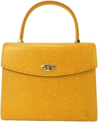 Louis Vuitton Tweedehands leren Louis Vuitton tassen - Dames - Vintage Handtas - Geel - ONE Size - Vintage