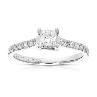 Vir Jewels 1 cttw Lab Grown Diamond Engagement Ring in 14K White Gold For Women
