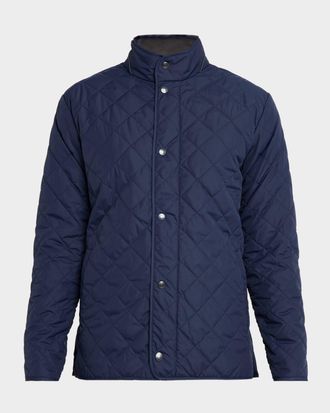 Peter Millar Men & apos;s Suffolk Quilted Stand-Collar Coat