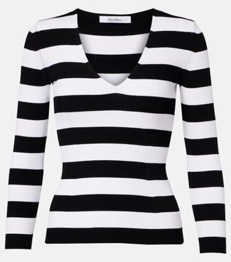 Max Mara Vello ribbed-knit striped sweater