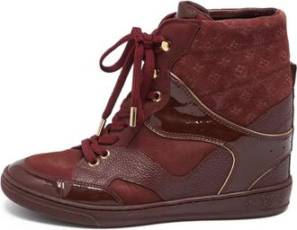 Louis Vuitton Monogram sneakers - women - Patent Leather/Rubber/Leather/Suede - 36.5 - Red