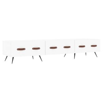 Berkfield Home TV Cabinet White 150x36x30 cm Engineered Wood | Size: 150 x 36 x 30 cm