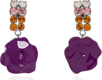 Marni Messing Oorbellen - Dames - Oorbellen - Paars - ONE Size - Accessoires