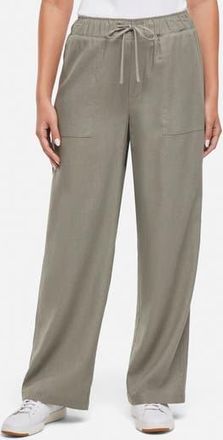 Three Dots Linen Wide Leg Pants in Vetiver at Nordstrom Rack, Size X-Large