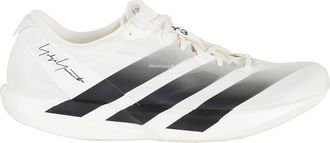 Yohji Yamamoto White Black Adios 9 Mesh Elasticized Rubber-Sole Sneakers
