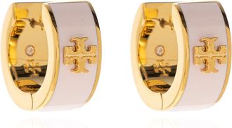 Tory Burch Kira Huggie Oorbellen - Dames - Oorbellen - Roze - ONE Size - Accessoires
