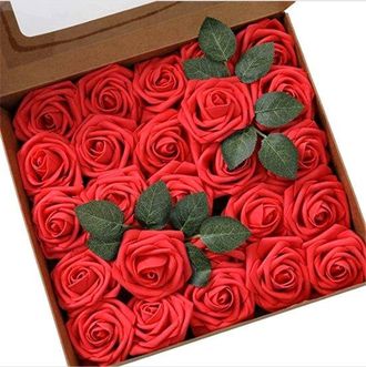 OEM Rosas Artificiales, Para El D&iacute;a De San Valent&iacute;n, El D&iacute;a De La Madre, Bodas, Baby Showers, Aproximadamente 20 Cm De Largo, 8 Cm De Di&aacute;metro