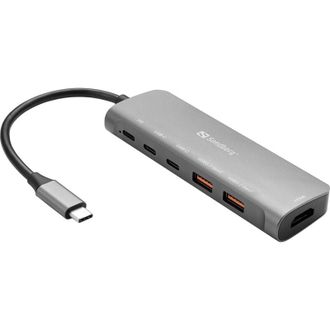 Sandberg Base De Conexi&oacute;n Sandberg 136-65 Usb-c Hdmi+2xa+2xc+pd100w