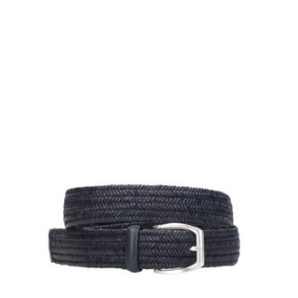 Orciani Belts, male, Blue, Size: 90 CM Blue Leather Braided Belt