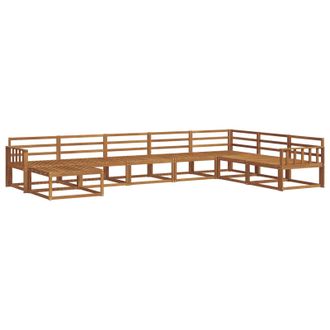vidaXL Conjunto De Sof&aacute;s De Exterior 8 Pcs Natural Vidaxl