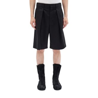 Ann Demeulemeester Casual Shorts, male, Black, Size: XL Noralft Wide Leg Pleated Shorts