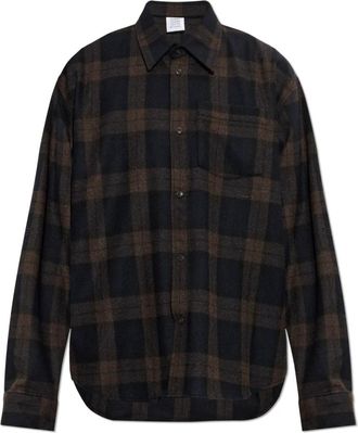 VETEMENTS Wolgeruite Overhemd - Heren - Casual Overhemden - Veelkleurig - XL - Wol - Overhemden