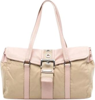 Prada Pre-owned Shoulder Bags, female, Beige, Size: ONE SIZE Pre-owned Vintage Shoulder Bag