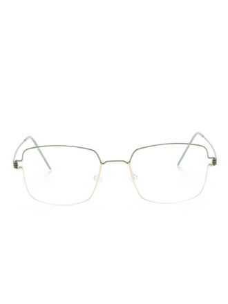Lindberg Roman square-frame glasses - unisex - Titanium - 50 - Neutrals