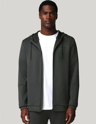 Castore Mens Castore Flex Full Zip Mens Grey Hooded Sweatshirt - Size: 38