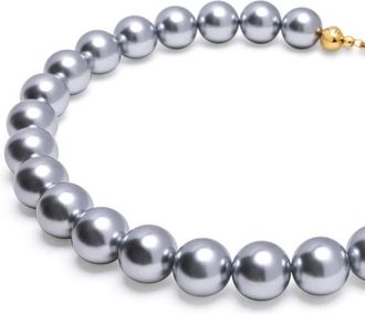 Nialaya Chunky Pearl Choker Necklace in Silver Finish /Pearl at Nordstrom