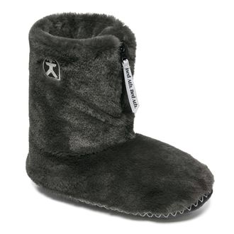 Bedroom Athletics Womens Marilyn Classic Faux Fur Slipper Boot luxury Warm Zip Fastening Memory Foam Durable Machine Washable Charcoal UK9/UK10
