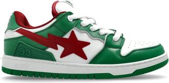 A Bathing Ape Sportschoenen met logo - Heren - Sneakers - Groen - 44 EU - Leer - Schoenen