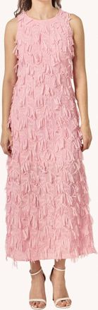 endless rose Textured Sleeveless Maxi Dress In Light Pink