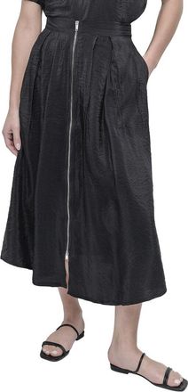 DKNY Dkny Tech Poplin Zip Front Skirt