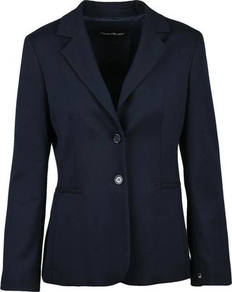 Pennyblack Night Blue Polyester-Blend Structured Blazer