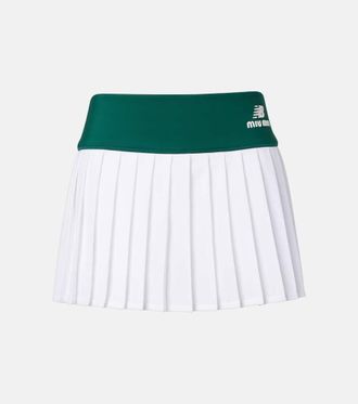 Miu Miu x New Balance pleated jersey miniskirt