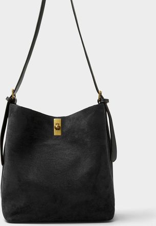 Simons Womens Belt-strap faux-suede bag