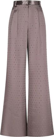 Andamane Pantaloni Nathalie a gamba ampia - Toni neutri